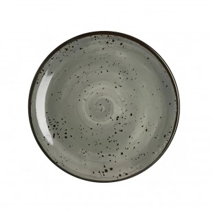 Steelite 7065MM303 8 Inch Coupe Plate Urban Melamine Smoke Round Plastic