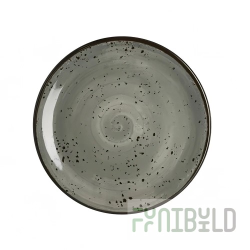 Steelite 7065MM303 8 Inch Coupe Plate Urban Melamine Smoke Round Plastic