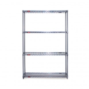 Eagle 1860V63 60 Inch 4 Tier Shelving Unit Wire Epoxy Coated Gray