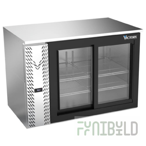 Victory VBB48HC-F-GS-B Back Bar Refrigerator Food Rated Two-section