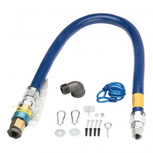 Optional 1-1/4 Inch Diameter Flex Hose with Restraining Device, Vulcan 11/4QDH 4FT
