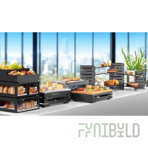 1880 Hospitality MOD100 Metal Fence Frame 5 Tiers Buffet Display Stand