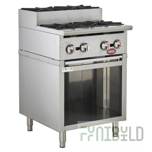 Hubert 184058 Kratos® Gas Step-Up Countertop Range 36