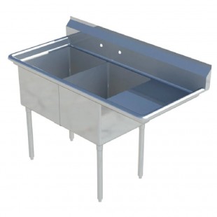 Sapphire Manufacturing SMS-2-2020R Sink 2-compartment 62-1/2