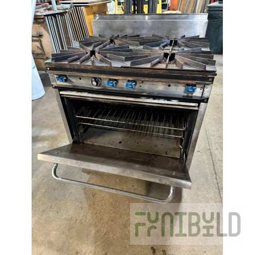 Comstock-Castle F34-4LB 48 Inch Gas Range with 1 Charbroiler 100000 BTU