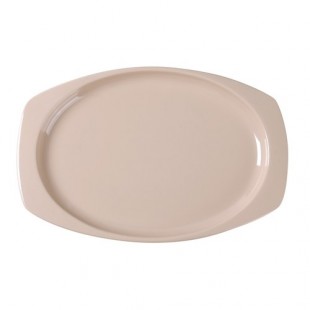Yanco NS-212T 12-1/2 Inch Tan Oblong Platter Dishwasher Safe Melamine