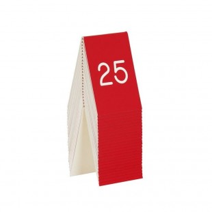 Cal Mil 22623B-1 1-3/4 Inch Engraved Number Tent Sign Red and White Cal Mil 22623B-1 1-3/4 Inch Engraved Number Tent Sign Red and White