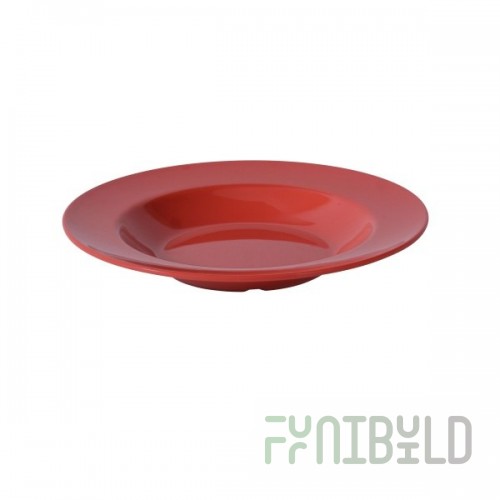 Yanco MS-5809RD 13 Oz Melamine Pasta Bowl NSF Dishwasher Safe Orange Red