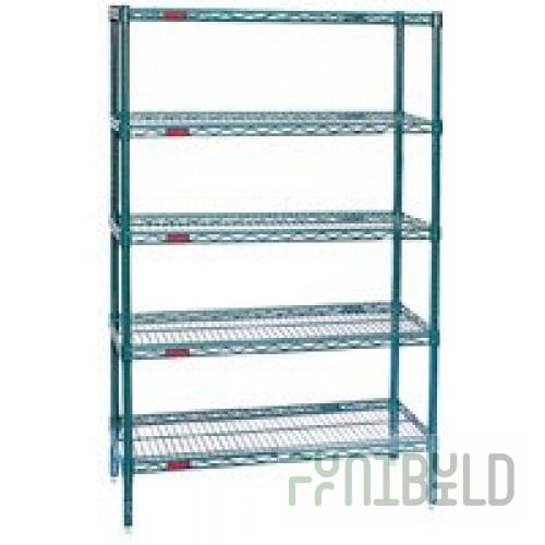 Eagle A4-63-2472E 72 Inch Add-On Shelving Unit 4-Tier Wire Epoxy Coated