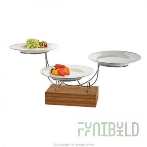 1880 Hospitality 3500XL 34 Inch Width Large Tiered Display Stand Metal Silvers Finish