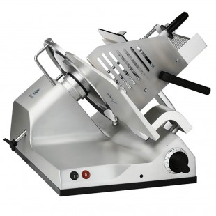 Omcan 18830 34 Inch Carbon Steel Manual Food Slicer with Built-in Sharpener