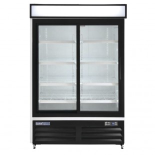 Hubert 69K-055 Kratos® Glass Door Merchandiser 2 Doors Black Exterior