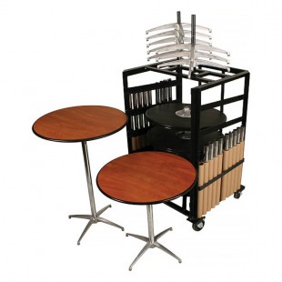 Forbes Industries PLY###24RDMXE#IC-TBN42 24 Inch Round MAXX-IC Cafe Table Plywood with UV Finish