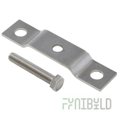 Cambro CSFF 6-1/2 Inch Stainless Steel Floor Fastener with Bracket and Foot