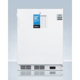 Summit VT65 24 Inch Undercounter Freezer 3.5 Cu Ft Capacity and Manual Defrost