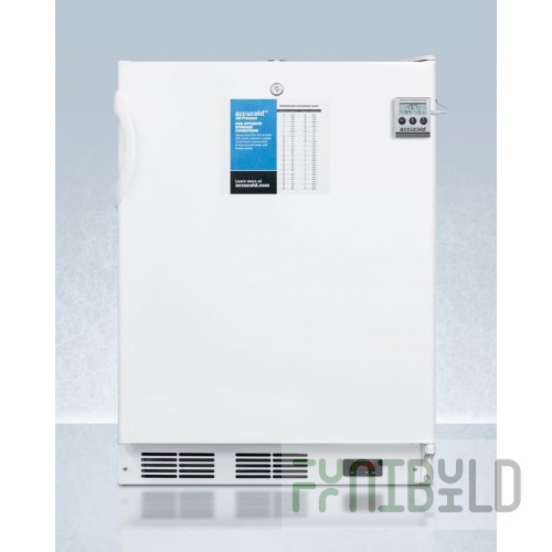Summit VT65 24 Inch Undercounter Freezer 3.5 Cu Ft Capacity and Manual Defrost