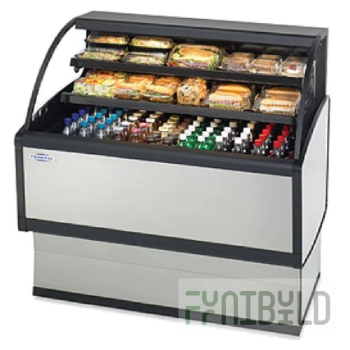 Federal Industries NSSM478 47-1/4 Inch Specialty Display Non-Refrigerated Merchandiser with Adjustable Shelves Stainless Steel Black Interior