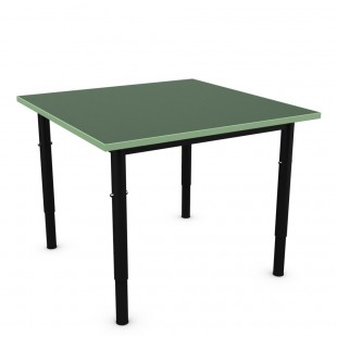 Square table, height adjustable, rounded corners, art.614РК