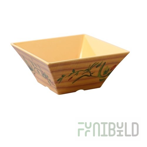 Yanco OL-4109 4 Qt Olive Bowl Square Dishwasher Safe Melamine 10 Inch