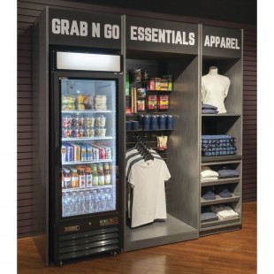 Hubert 58012 Expressly Hubert® Micro Market Slatwall Snack Kiosk 48