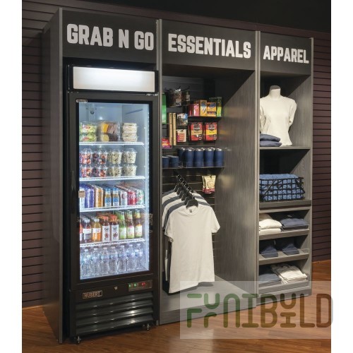 Hubert 58012 Expressly Hubert® Micro Market Slatwall Snack Kiosk 48