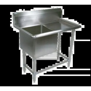 John Boos 1PB18-1D24R 46 Inch Stainless Steel Sink with 18 Inch Compartment