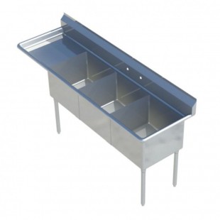 Sapphire Manufacturing SMS-3-1620L Sink 3-compartment 68-1/2