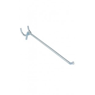 4 inch Chrome Peg Hook for .25 inch Pegboard