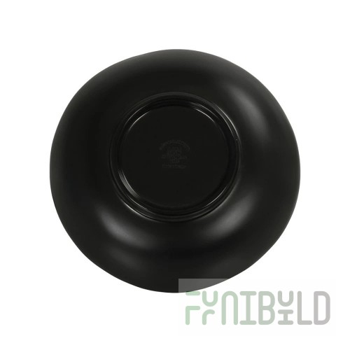 Cal Mil 24030-7-13 16oz Hand Thrown Bowl Melamine Dishwasher Safe Black