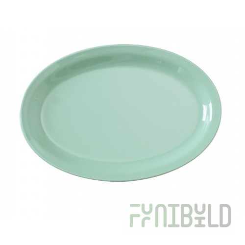 Yanco NS-510G 9-3/4 Inch Platter Melamine Green Dishwasher Safe Heavy Weight
