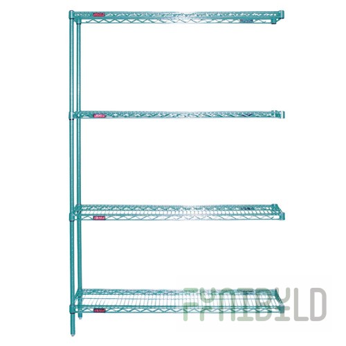 Eagle A4-74-1836E 36 Inch Add-On Shelving Unit Wire with QuadTruss Design Epoxy Coated