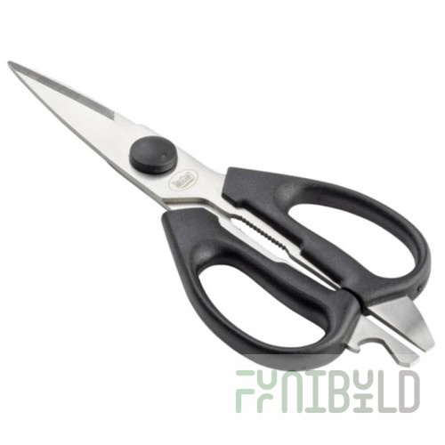 Tablecraft 12032 8.25 Inch Herb Scissors Gas Kitchen Shears Stainless Steel Black Handle