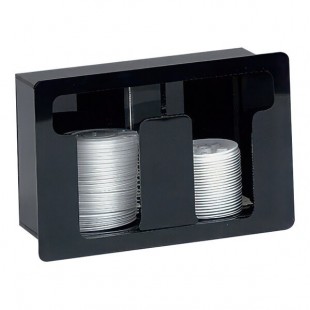 Dispense-Rite Black Acrylic 2-Section Built-In Flush-Mount Lid Organizer FML-2