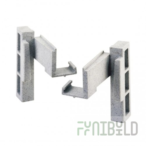 Cambro CPCC1480 Set Left and Right Corner Connectors Speckled Gray
