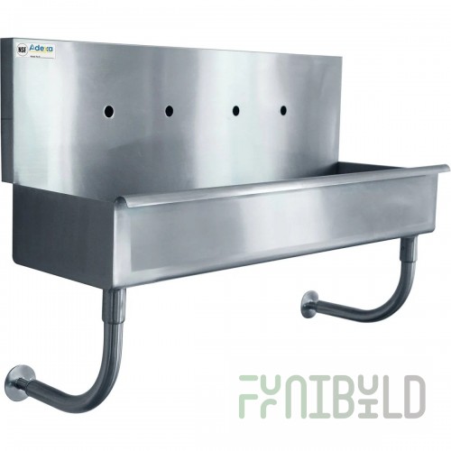 SPG International MSHS-8 Universal Stainless Multi-Station Hand Sink Wall Mount 96