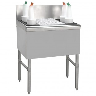 Advance Tabco PRI-24-18 18 Inch Underbar Ice Bin Stainless Steel with Drain