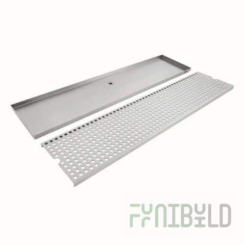 Micro Matic DP-820D-36GR 36 Inch Drip Tray Trough Integral Glass Rinser Stainless Steel