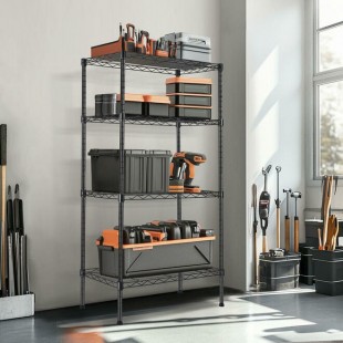 Eagle 1848E74 48 Inch 4-Tier Wire Shelving Unit with Antimicrobial Finish