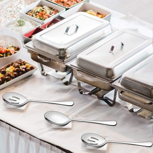 Omcan 80768 14-Inch Stainless Steel Serving Turner Solid for Buffet Catering