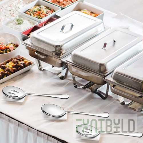 Omcan 80768 14-Inch Stainless Steel Serving Turner Solid for Buffet Catering