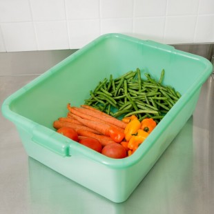 Vollrath 1517-C19 20 Inch Perforated Drain Box with Molded Handles Green Plastic
