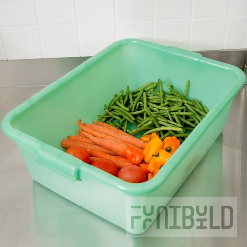 Vollrath 1517-C19 20 Inch Perforated Drain Box with Molded Handles Green Plastic