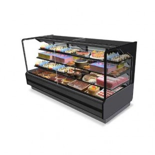Hussmann DZC-V-096R 96 Inch Full Service Bakery Display Case Remote Refrigeration Black Interior with EcoShine LED Hussmann DZC-V-096R 96 Inch Full Service Bakery Display Case Remote Refrigeration Black Interior with EcoShine LED