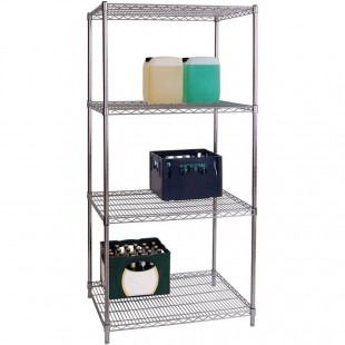 Eagle A4-74-2142VG 42 Inch Add-On Shelving Unit 4 Tier Wire Epoxy Coated