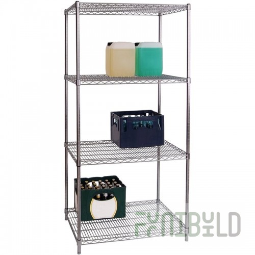 Eagle A4-74-2142VG 42 Inch Add-On Shelving Unit 4 Tier Wire Epoxy Coated