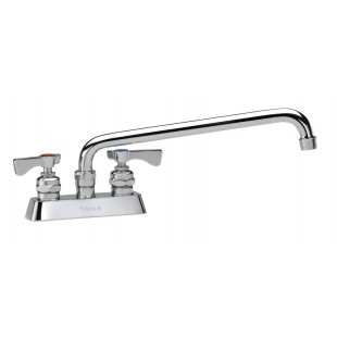 Krowne 15-316L Deck Mount Faucet 4 Inch Centers Stainless Steel with Ceramic Valve