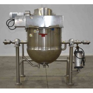 Crown CH-100 Kettle Cover Spring Assisted Gas Stainless Steel 100 Gallon