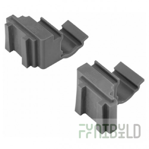 Cambro CBCC8580 Corner Connector Set with Brushed Graphite Finish - 8 Sets