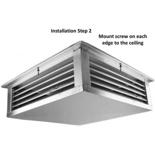 GSW USA DF-14P 14 Inch Diffuser Drop-down 4-way Adjustable Blade White Metal