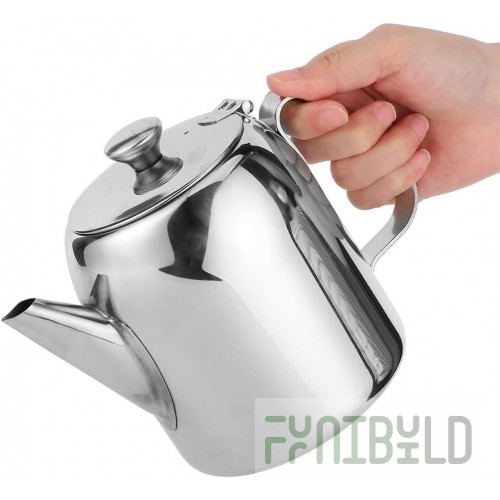 1880 Hospitality 88000609A 17 Oz Short Spout Coffee Pot Stainless Steel with Lid
